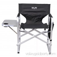 Stylish Camping Outdoor Folding Director's Chair w/ Full Back - Black/Flag   564469584